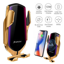 Load image into Gallery viewer, Smart Phone Holder + Fast Wireless Charger + GPS Locator + Infrared Sensors + Bluetooth + Automatic Smart Induction Clamping + Power Protection - Mega Discount Store Ghana