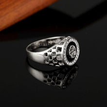 Load image into Gallery viewer, Hip Hop 18K Gold Plated Lion Head Rhinestone Ring (Silver) - Mega Discount Store Ghana
