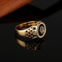 Load image into Gallery viewer, Hip Hop 18K Gold Plated Lion Head Rhinestone Ring (Gold) - Mega Discount Store Ghana