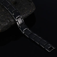 Load image into Gallery viewer, Style Fashion Jewelry Stainless Steel + Black Plating Magnetic Health Bracelet (Black) - Mega Discount Store Ghana