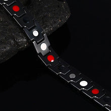 Load image into Gallery viewer, Style Fashion Jewelry Stainless Steel + Black Plating Magnetic Health Bracelet (Black) - Mega Discount Store Ghana