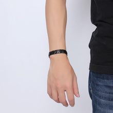 Load image into Gallery viewer, Style Fashion Jewelry Stainless Steel + Black Plating Magnetic Health Bracelet (Black) - Mega Discount Store Ghana