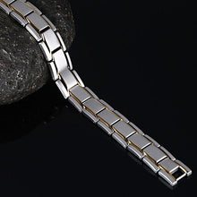 Load image into Gallery viewer, Style Fashion Jewelry Stainless Steel Gold-mounted Plating Magnetic Health Bracelet(Steel+Silver) - Mega Discount Store Ghana