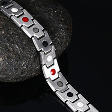 Load image into Gallery viewer, Style Fashion Jewelry Stainless Steel Gold-mounted Plating Magnetic Health Bracelet(Steel+Silver) - Mega Discount Store Ghana