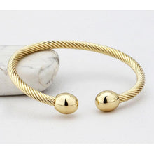Load image into Gallery viewer, Style Female Brass-plating Jewelry Silver Garlic Magnetic Health Open Bracelet - Mega Discount Store Ghana