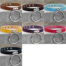 Load image into Gallery viewer, Punk O-shaped Big Ring Popular Leather Necklace Collar, Random Color Delivery - Mega Discount Store Ghana