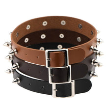 Load image into Gallery viewer, Punk Style Fashion Street Dance Rock Leather Rivet Necklace Collar, Random Color Delivery - Mega Discount Store Ghana