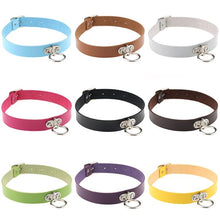 Load image into Gallery viewer, Punk Style Rivets Heart Lock Collar Fashion Trendy Leather Necklace, Random Color Delivery - Mega Discount Store Ghana