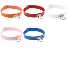 Load image into Gallery viewer, Punk Style Rivets Heart Lock Collar Fashion Trendy Leather Necklace, Random Color Delivery - Mega Discount Store Ghana