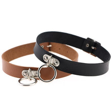 Load image into Gallery viewer, Punk Style Rivets Heart Lock Collar Fashion Trendy Leather Necklace, Random Color Delivery - Mega Discount Store Ghana