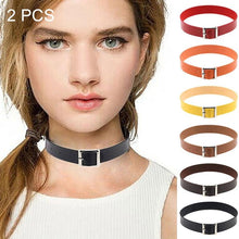 Load image into Gallery viewer, Sweet Retro Punk Rock Leather Collar Fashion Collar Bone Necklace, Random Color Delivery - Mega Discount Store Ghana