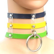 Load image into Gallery viewer, Harajuku Fashion Punk Gothic Rivets Collar Hand 3-rows Caged Leather Collar Necklace - Mega Discount Store Ghana