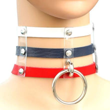 Load image into Gallery viewer, Harajuku Fashion Punk Gothic Rivets Collar Hand 3-rows Caged Leather Collar Necklace - Mega Discount Store Ghana