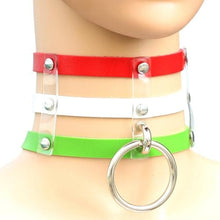 Load image into Gallery viewer, Harajuku Fashion Punk Gothic Rivets Collar Hand 3-rows Caged Leather Collar Necklace - Mega Discount Store Ghana
