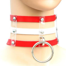 Load image into Gallery viewer, Harajuku Fashion Punk Gothic Rivets Collar Hand 3-rows Caged Leather Collar Necklace - Mega Discount Store Ghana