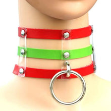 Load image into Gallery viewer, Harajuku Fashion Punk Gothic Rivets Collar Hand 3-rows Caged Leather Collar Necklace - Mega Discount Store Ghana
