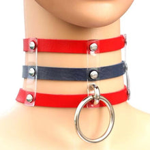 Load image into Gallery viewer, Harajuku Fashion Punk Gothic Rivets Collar Hand 3-rows Caged Leather Collar Necklace - Mega Discount Store Ghana