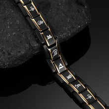 Load image into Gallery viewer, Stainless Steel + Plating Magnet Bracelet Chinese Buddhism Religious Six Word Memoirs Jewelry - Mega Discount Store Ghana
