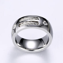 Load image into Gallery viewer, Retro Ring Stainless Steel + Cubic Zirconia Steel Color Ring - Mega Discount Store Ghana
