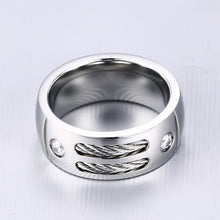 Load image into Gallery viewer, Retro Ring Stainless Steel + Cubic Zirconia Steel Color Ring - Mega Discount Store Ghana