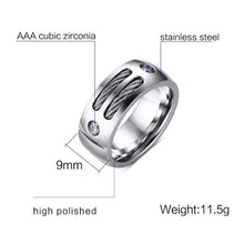 Load image into Gallery viewer, Retro Ring Stainless Steel + Cubic Zirconia Steel Color Ring - Mega Discount Store Ghana