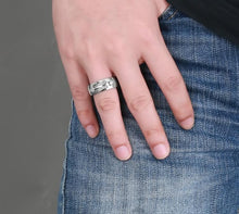 Load image into Gallery viewer, Retro Ring Stainless Steel + Cubic Zirconia Steel Color Ring - Mega Discount Store Ghana