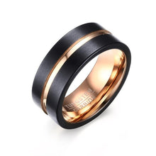 Load image into Gallery viewer, Classic Ring Pure Tungsten Carbide Hand-brushed Rose Gold Plating Ring - Mega Discount Store Ghana