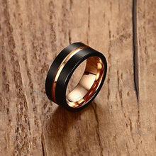 Load image into Gallery viewer, Classic Ring Pure Tungsten Carbide Hand-brushed Rose Gold Plating Ring - Mega Discount Store Ghana