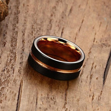 Load image into Gallery viewer, Classic Ring Pure Tungsten Carbide Hand-brushed Rose Gold Plating Ring - Mega Discount Store Ghana