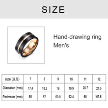 Load image into Gallery viewer, Classic Ring Pure Tungsten Carbide Hand-brushed Rose Gold Plating Ring - Mega Discount Store Ghana