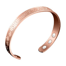 Load image into Gallery viewer, Style Lovers Open Bracelet Rose Red Copper Color Magnetic Health Bracelet, Size: 8mm*17cm - Mega Discount Store Ghana