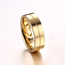 Load image into Gallery viewer, Fashion 18K Plating Golden Ring High Polished Stainless Steel Lovers Ring - Mega Discount Store Ghana
