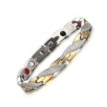 Load image into Gallery viewer, New Style Fashion Men Bracelet Stainless Steel + Gold Plating Magnet Bracelet, Size: 19.7cm*7mm - Mega Discount Store Ghana