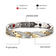 Load image into Gallery viewer, New Style Fashion Men Bracelet Stainless Steel + Gold Plating Magnet Bracelet, Size: 19.7cm*7mm - Mega Discount Store Ghana