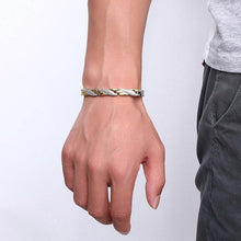 Load image into Gallery viewer, New Style Fashion Men Bracelet Stainless Steel + Gold Plating Magnet Bracelet, Size: 19.7cm*7mm - Mega Discount Store Ghana