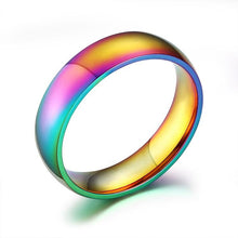 Load image into Gallery viewer, Style Fashion Unisex Jewelry Titanium Steel Colorful Glare Rainbow Ring - Mega Discount Store Ghana