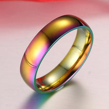 Load image into Gallery viewer, Style Fashion Unisex Jewelry Titanium Steel Colorful Glare Rainbow Ring - Mega Discount Store Ghana