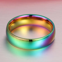 Load image into Gallery viewer, Style Fashion Unisex Jewelry Titanium Steel Colorful Glare Rainbow Ring - Mega Discount Store Ghana