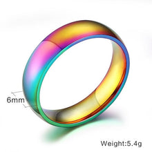 Load image into Gallery viewer, Style Fashion Unisex Jewelry Titanium Steel Colorful Glare Rainbow Ring - Mega Discount Store Ghana
