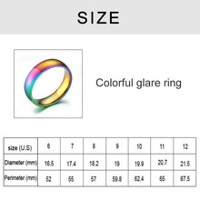 Load image into Gallery viewer, Style Fashion Unisex Jewelry Titanium Steel Colorful Glare Rainbow Ring - Mega Discount Store Ghana