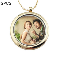 Load image into Gallery viewer, Unisex Valentines Day Gift Personalized Round Photo Pendant Chain Necklace - Mega Discount Store Ghana