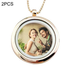 Load image into Gallery viewer, Unisex Valentines Day Gift Personalized Round Photo Pendant Chain Necklace - Mega Discount Store Ghana