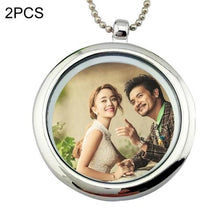 Load image into Gallery viewer, Unisex Valentines Day Gift Personalized Round Photo Pendant Chain Necklace - Mega Discount Store Ghana