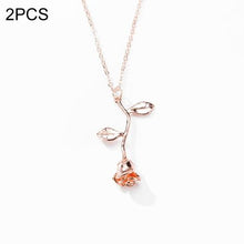 Load image into Gallery viewer, Valentines Day Gift Rose Flower Pendant Jewelry Chain Necklace - Mega Discount Store Ghana