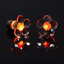 Load image into Gallery viewer, Fashion Plum Blossom LED Earrings Glowing Light Up Earring Stud(Orange) - Mega Discount Store Ghana