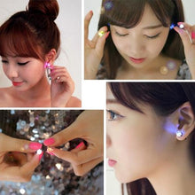 Load image into Gallery viewer, Fashion Plum Blossom LED Earrings Glowing Light Up Earring Stud(Orange) - Mega Discount Store Ghana