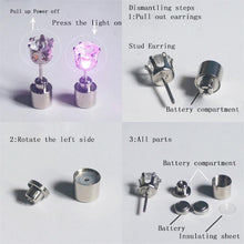 Load image into Gallery viewer, Fashion LED Earrings Glowing Light Up Diamond Earring Stud(Orange) - Mega Discount Store Ghana