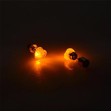 Load image into Gallery viewer, Fashion Heart Shape LED Earrings Glowing Light Up Earring Stud(Orange) - Mega Discount Store Ghana