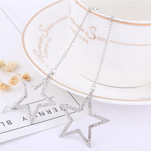 Load image into Gallery viewer, Fashion Tassel Rhinestone Five-pointed Star Pendant Alloy Earrings - Mega Discount Store Ghana