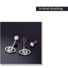 Load image into Gallery viewer, 2 PCS Fashion Platinum Plated Diamond Blue Evil Eye Pendant Earrings - Mega Discount Store Ghana